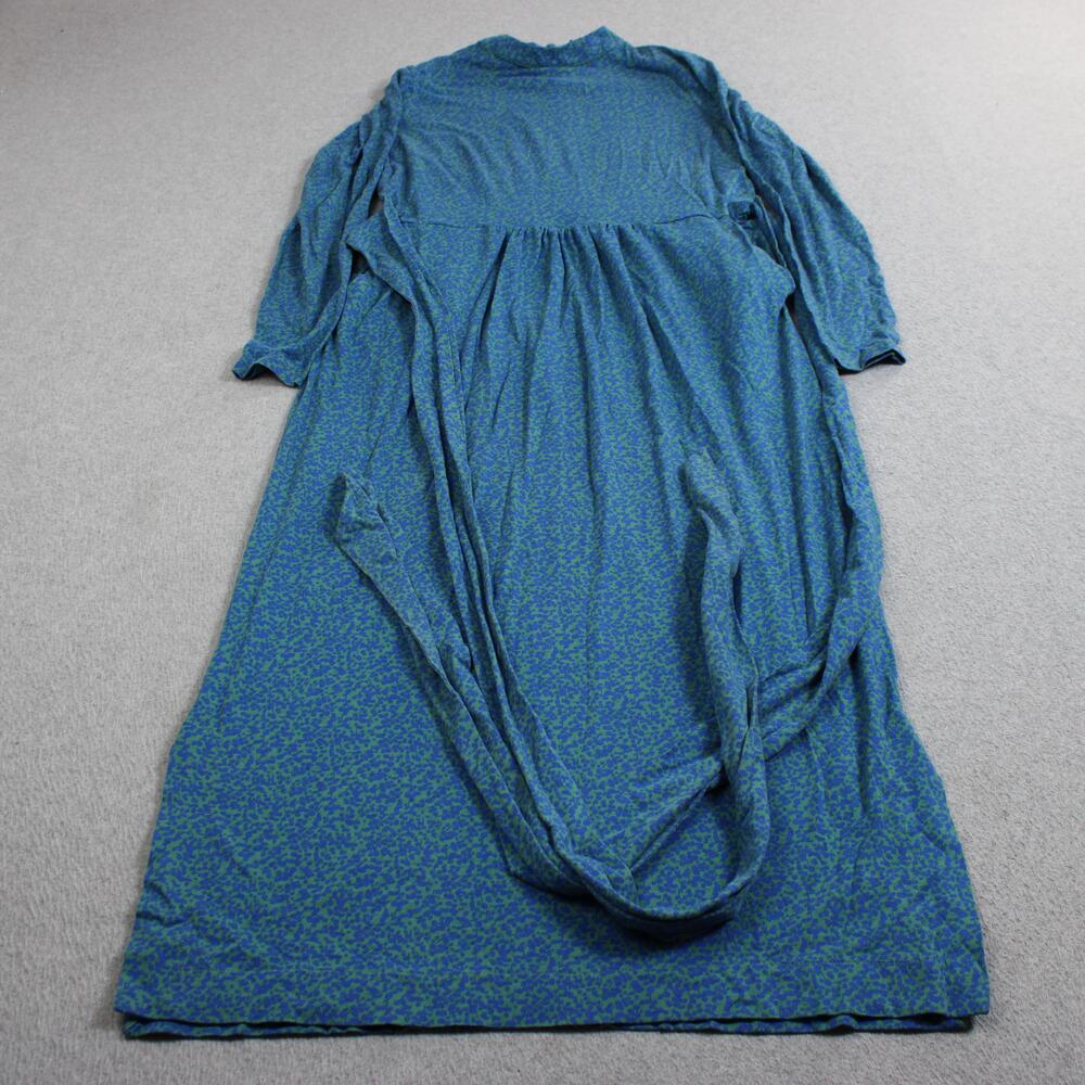 Boden Dress Women Size 8 US 12 UK Blue Floral Maxi High Pockets Boho Modest Long